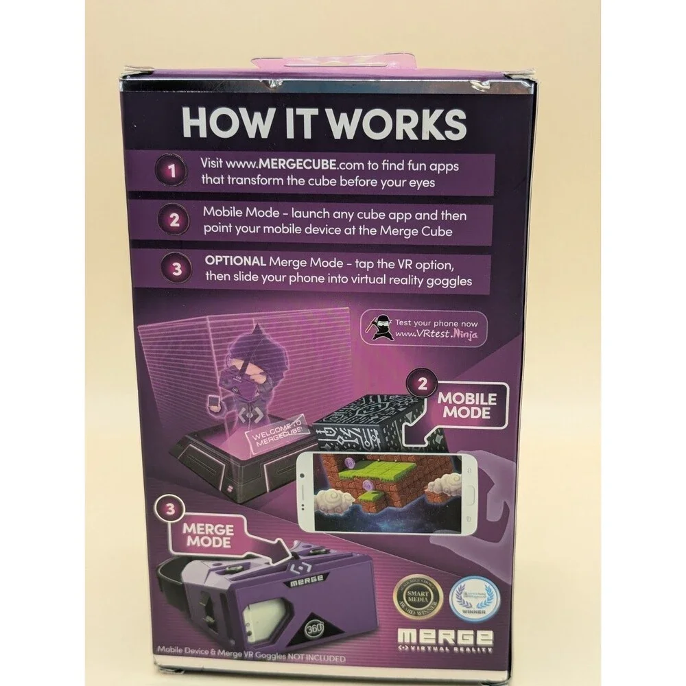 MERGE Cube - Hold Holograms in Your Hand with Award Winning AR Toy for Kids New